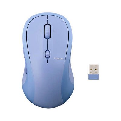 エレコム  M-MY40MBSBU (OSMOD 7 USB無線/Bluetooth 静音マウス [7ボタン/Lサイズ] ブルー) 