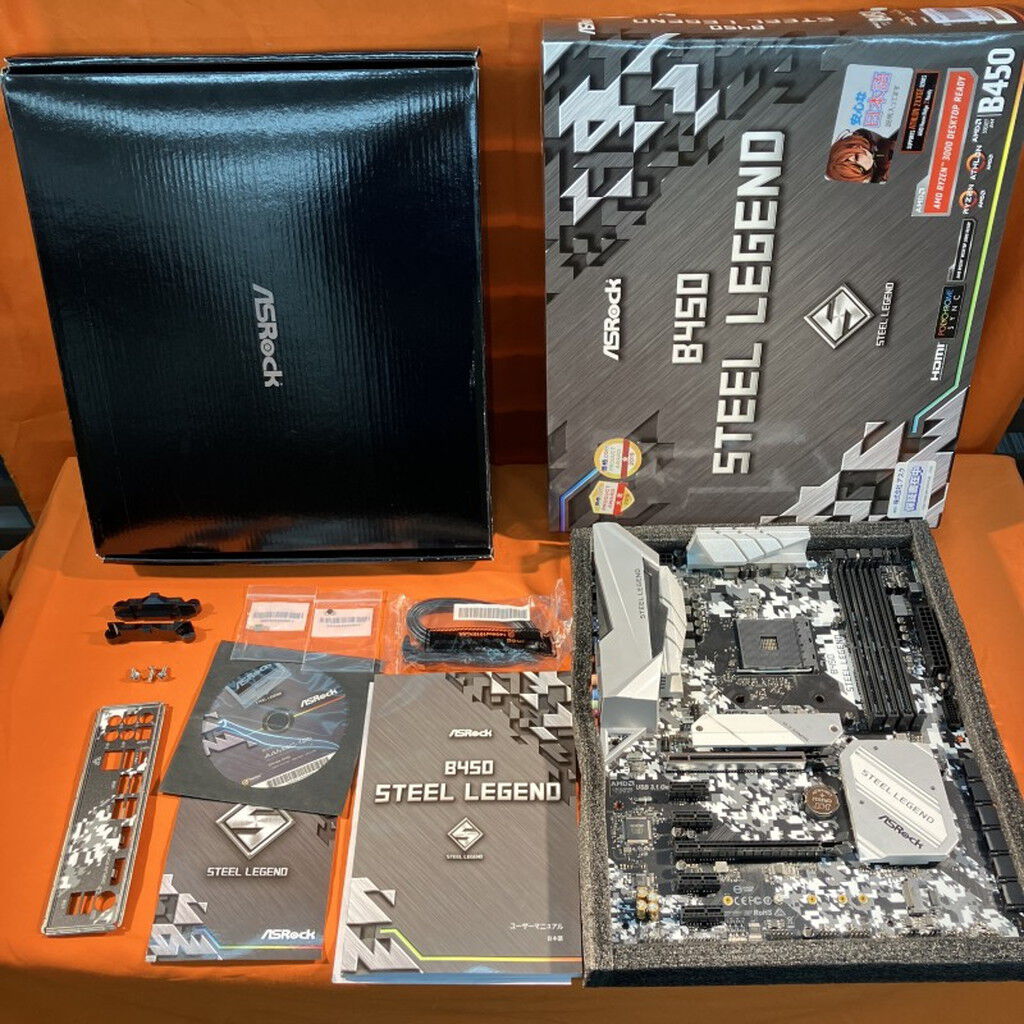 中古 ASRock B450 Steel Legend (B450 AM4 ATX DDR4) 3280014031