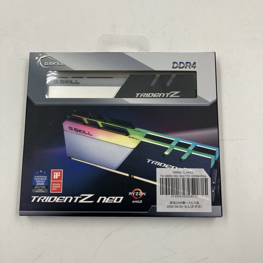 中古 G.SKILL F4-3600C18D-32GTZN (DDR4 PC4-28800 16GBx2) 198059