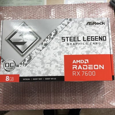 【宮崎恒久店】中古  ASRock RX7600 SL 8GO (RX7600 Steel Legend 8G OC) 5160000536 