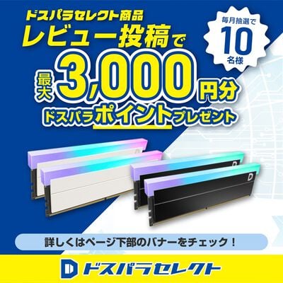 ドスパラセレクト  D4D3200-16G2A1-RGB-WH (DDR4 PC4-25600 16GB 2枚組) 
