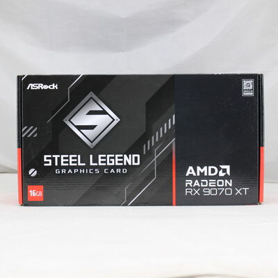 【通販センター】中古  ASRock RX9070XT SLD 16G Steel Legend Dark 16GB (RX9070XT 16G) 176936 