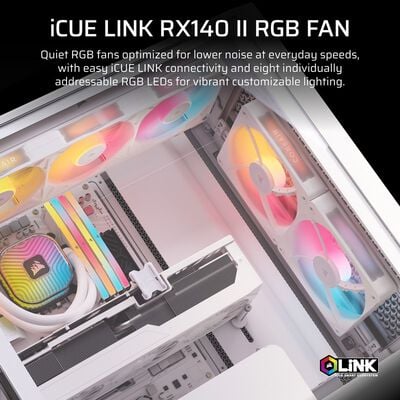 Corsair  iCUE LINK RX140 II RGB Fan Expansion White CO-9051064-WW (ホワイト) 