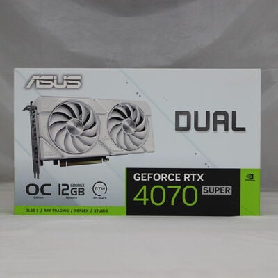 中古  ASUS DUAL-RTX4070S-O12G-EVO-WHITE（RTX 4070 SUPER 12GB） 3480033351 