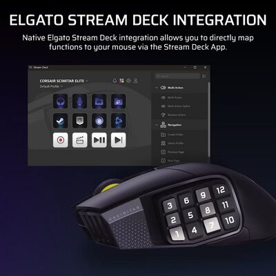Corsair  SCIMITAR ELITE WIRELESS SE MMO CH-9314014-AP (ワイヤレス ゲーミングマウス ガンメタル) 