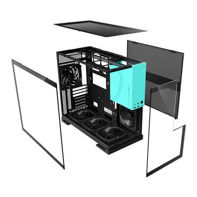 Geometric Future  Model 5 Black Blue GF-M5-BB PLUS (E-ATX ガラス ブラック/ターコイズブルー) 