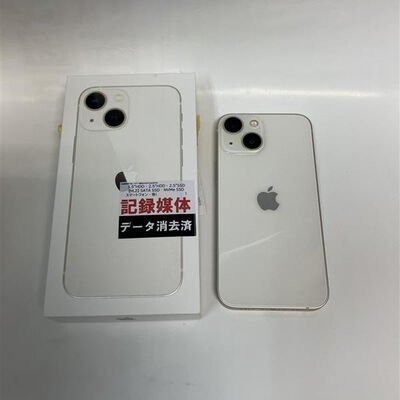 【前橋ｲﾝﾀｰｱｶﾏﾙ店】中古  【docomo版SIMフリー】Apple iPhone13 mini 5.4インチ 128GB (スターライト) MLJE3J/A 147381 