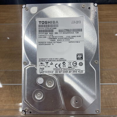 【静岡東瀬名店】中古  TOSHIBA HDKPC08A0A01 (3TB 3.5HDD) 5140001866 