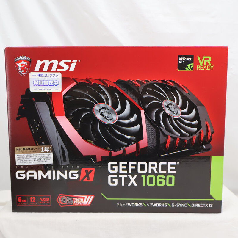 中古 MSI GeForce GTX 1060 GAMING X 6G(GTX1060 6G GDR5) 132000