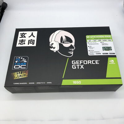 【宇都宮鶴田店】中古  玄人志向 GF-GTX1650D6-E4GB（GTX1650 4GB） 3480038299 