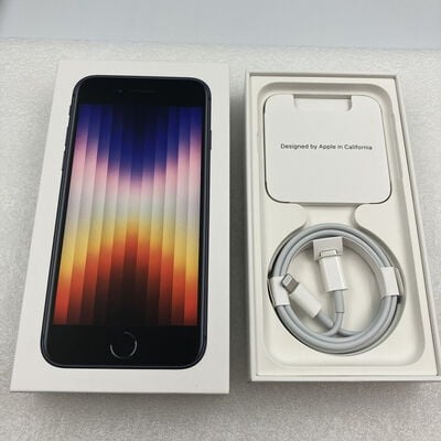 【新潟店】中古  【国内版SIMフリー】Apple iPhoneSE 4.7インチ (第3世代) 128GB (ミッドナイト) MMYF3J/A 154857 