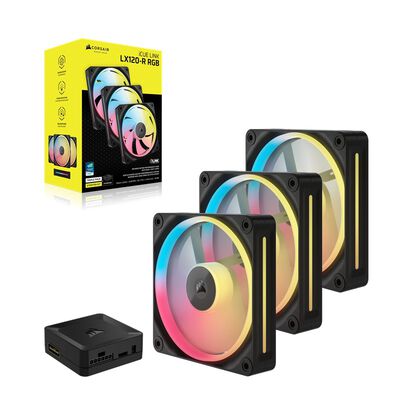 Corsair  iCUE LINK LX120-R RGB Triple Reverse Fans Starter Kit CO-9051050-WW (3個パック ブラック) 