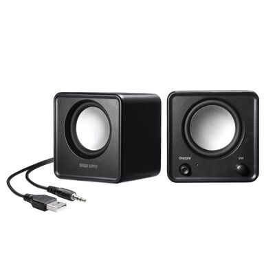 サンワサプライ  MM-SPL23UBK コンパクトPCスピーカー（USB電源） 