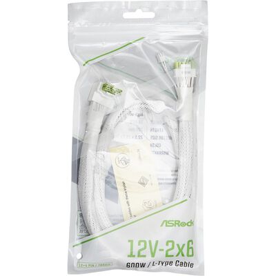 ASRock  CB-12V2X6L600W/W (L型コネクタ 12V2x6ケーブル ホワイト) 