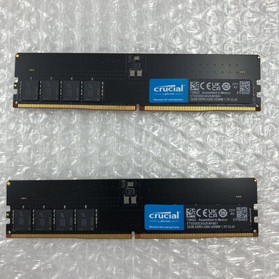 【秋葉原本店】中古  32GB 2枚組(合計64GB) PC5-41600/DDR5-5200 デスクトップ用 190870 