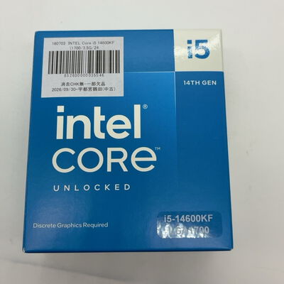 【宇都宮鶴田店】中古  INTEL Core i5 14600KF  (1700/3.5G/24M/C14/T20) 160703 