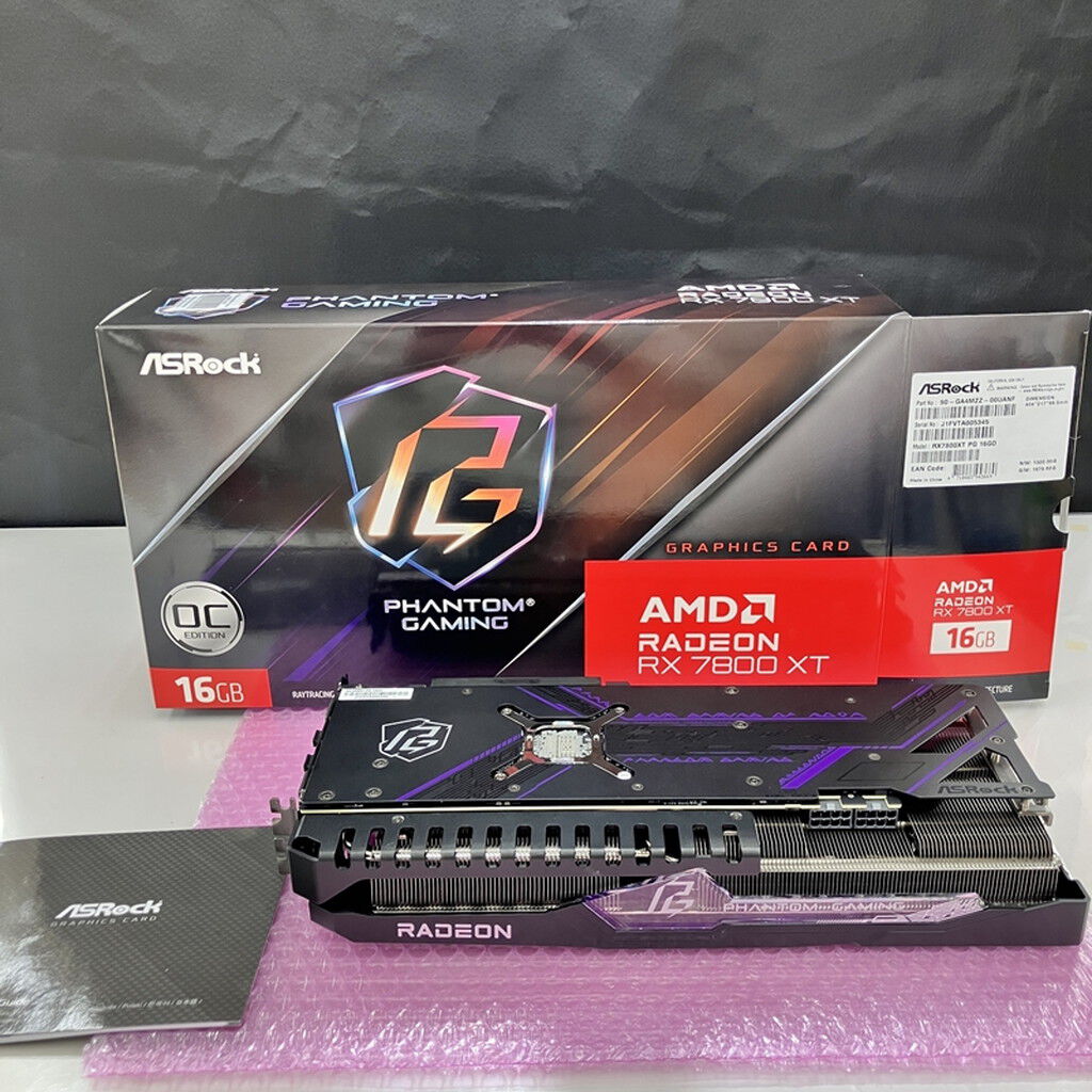 中古 ASRock RX7800XT PG 16GO RX7800XT Phantom GamingOC (RX7800XT