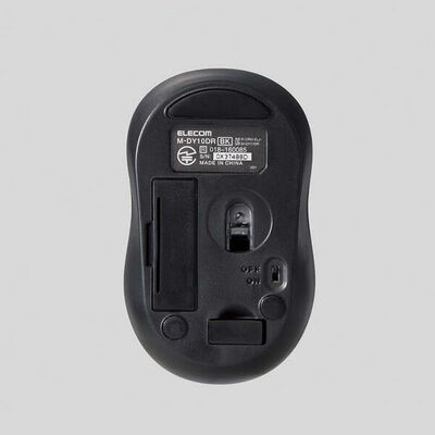 エレコム  M-DY10DRSKBK (抗菌 ワイヤレス静音光学式マウス 3ボタン/Sサイズ ブラック) 