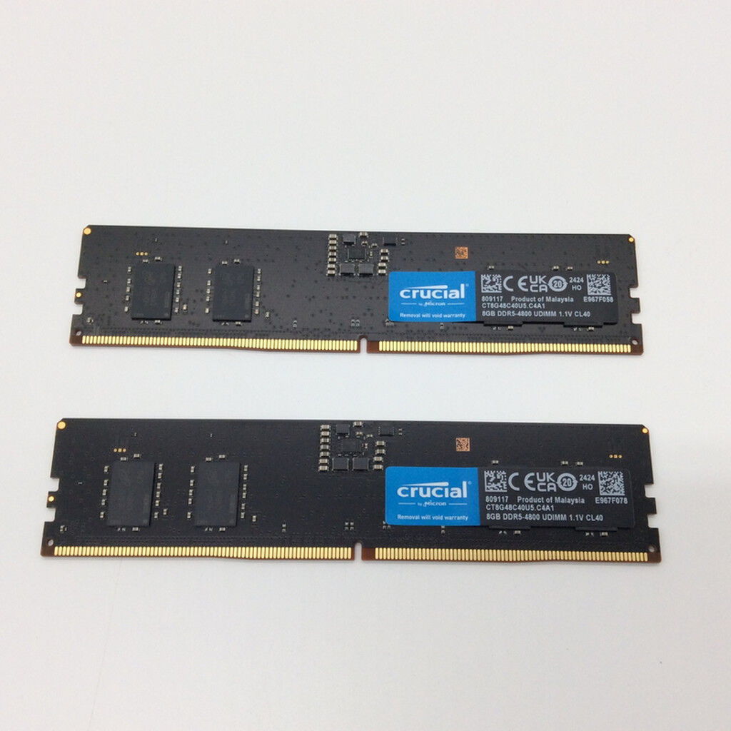 中古 8GB 2枚組(合計16GB) PC5-38400/DDR5-4800 デスクトップ用 190898