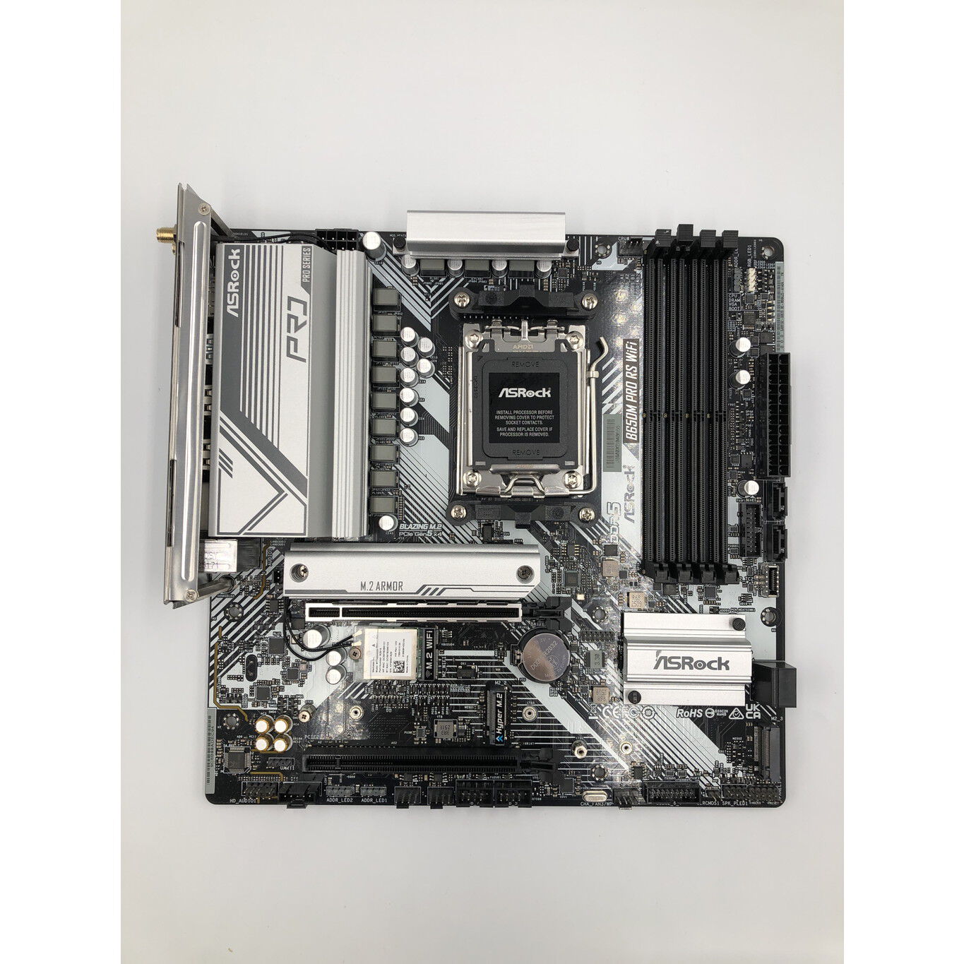 中古 ASRock B650M Pro RS WiFi (B650 AM5 MicroATX) 3480040176