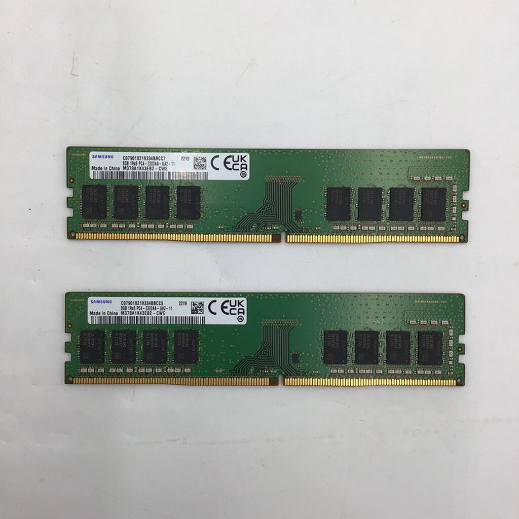 【中古】DDR4-3200 16GB(8GB×2枚) SAMSUNG 中古 8GB 2枚組(合計16GB) PC4-25600/DDR4-3200 デスクトップ用 190923