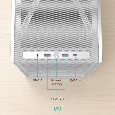 MONTECH  TEN White (MicroATX ホワイト) 