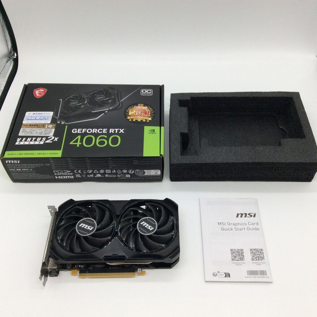中古 MSI GeForce RTX 4060 VENTUS 2X BLACK 8G OC (RTX4060 8GB