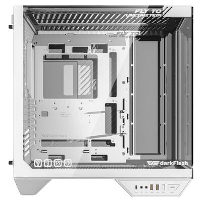 darkFlash  DY470 DY470-PCCASE-WHITE (ATX ガラス ホワイト) 