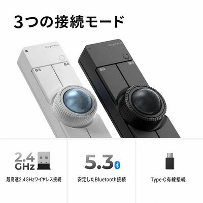 Keychron  Nape Pro NP-2 (ワイヤレストラックボールマウス ブラック) 