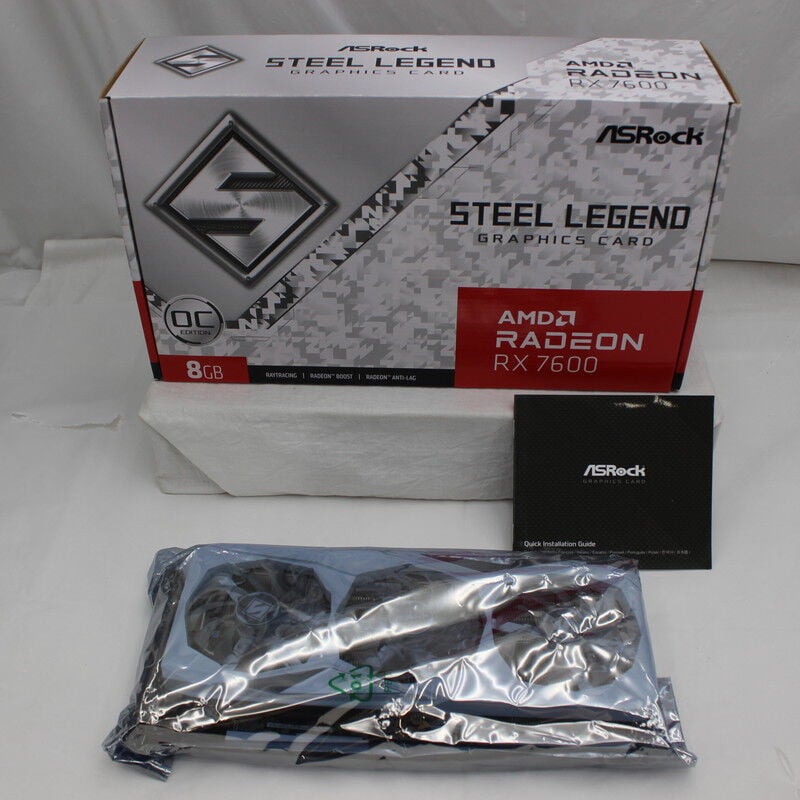 中古 ASRock RX7600 SL 8GO RX7600 Steel Legend 8G OC (RX7600 8G