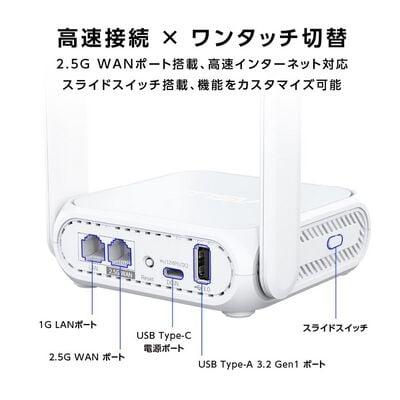 ASUS  RT-BE3600 Go (デュアルバンド WiFi 7 屋内/屋外対応ルーター) 