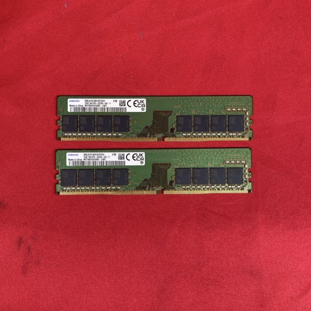 中古 Samsung 16GB 2枚組(合計32GB) PC4-25600/DDR4-3200 デスクトップ