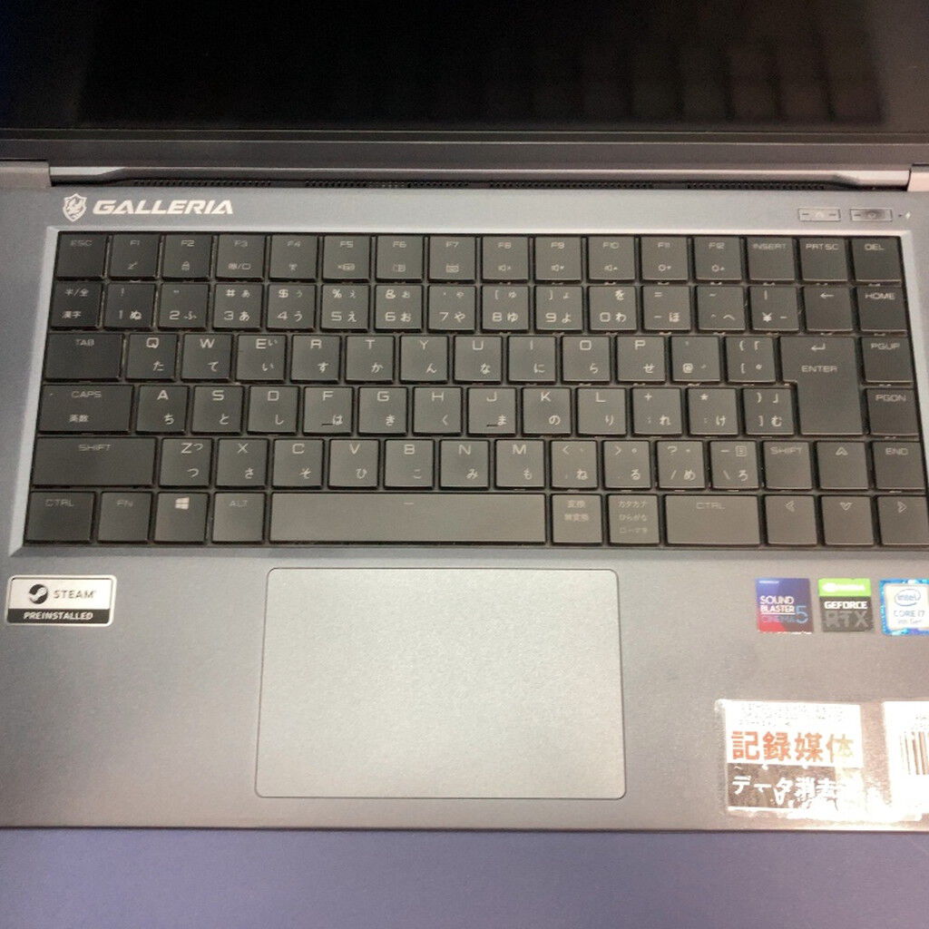 中古 GALLERIA GCR2070RGF-QC(i7-9750H/16GB/SSD1TB/RTX2070/W11H
