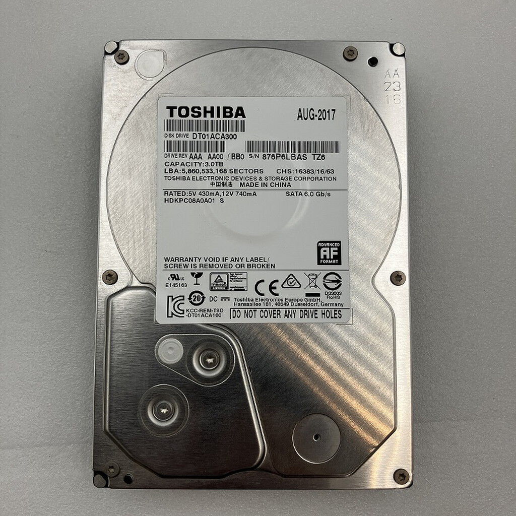 中古 各社 3.5インチ HDD 3TB SATA （デスクトップ用） 121851