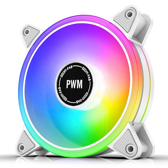 EZDIY PWM Moonlight Fan-White EZDPR044-18 (ARGBケースファン 120mm