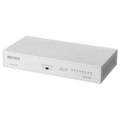 BUFFALO  LSW6-GT-8NS/WH (スイッチングハブ 8ポート ホワイト) 