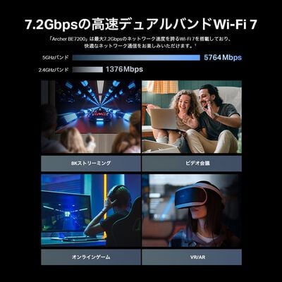 TP-Link  Archer BE7200 (デュアルバンドWi-Fi 7ルーター) 
