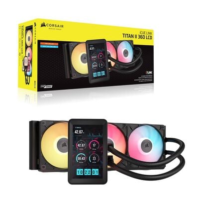 Corsair  iCUE LINK TITAN II 360 RX LCD Black CW-9061045-WW (ブラック) 