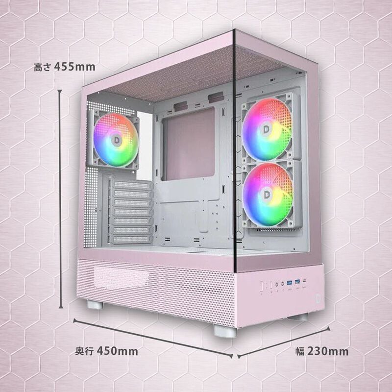 ドスパラセレクト XR PASTEL PINK (ATX ガラス) ｜ パソコン通販の