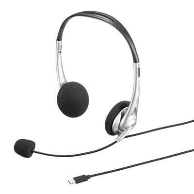 サンワサプライ  MM-HSTC03SV (USB TypeCヘッドセット) 
