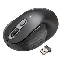 サンワサプライ  MA-EWBBS528MBK 静音ワイヤレスエルゴノミクスコンボマウス（2.4GHzワイヤレス＋Bluetooth・高さ45mm） 