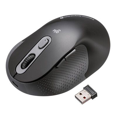 サンワサプライ  MA-EWBBS528MBK 静音ワイヤレスエルゴノミクスコンボマウス（2.4GHzワイヤレス＋Bluetooth・高さ45mm） 