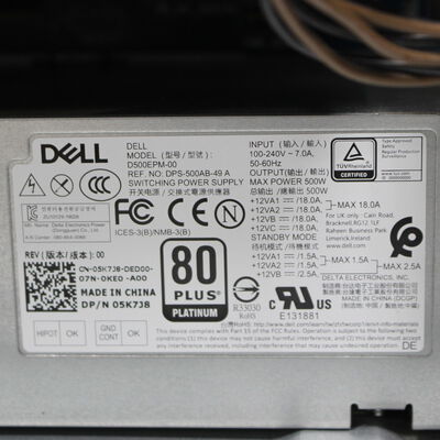 【浜松店】中古  DELL D28M(Intel Core i7 10700F/32GB/SSD1TB/なし/NVIDIA GeForce RTX 2060 SUPER 8GB/W11H64 MAR) 180503 