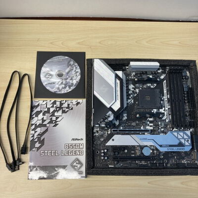 【博多店】中古  ASRock B550M Steel Legend (B550 AM4 mATX DDR4) 142939 