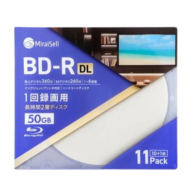 Miraisell  MS2-BDR50PWB-11P (BD-R DL 50GB 10枚＋1枚) 