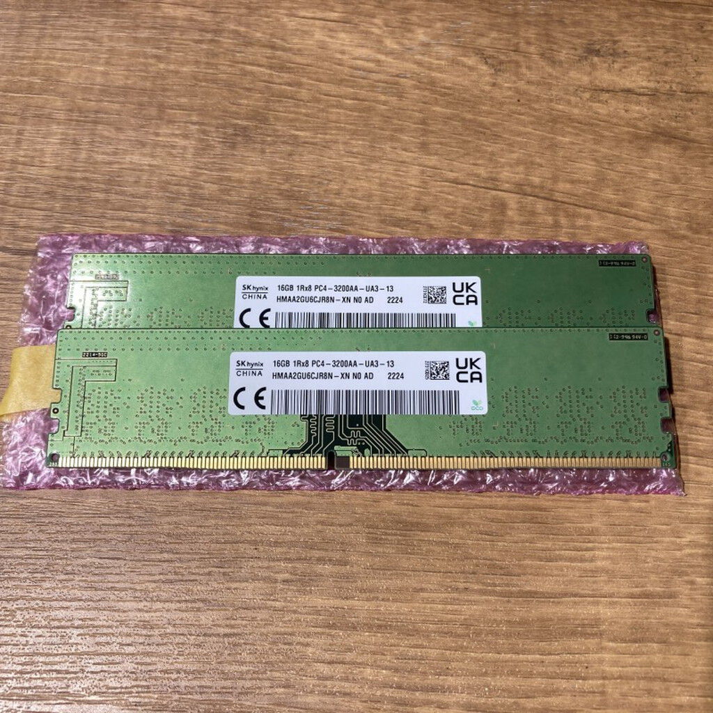 中古 16GB 2枚組(合計32GB) PC4-25600/DDR4-3200 デスクトップ用