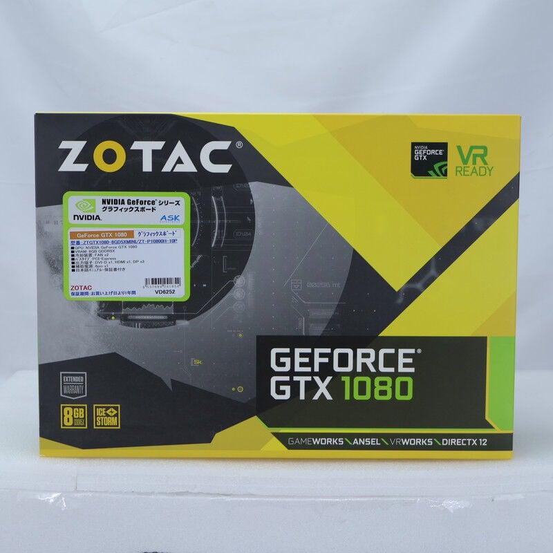 中古 ZOTAC GeForce GTX 1080 Mini ZT-P10800H-10P（GTX1080 8GB