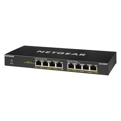 NETGEAR  GS308PP-100AJS PoE+対応ギガビット8ポート アンマネージエッセンシャルスイッチ (PoE+&times;8ポート) (83W) 