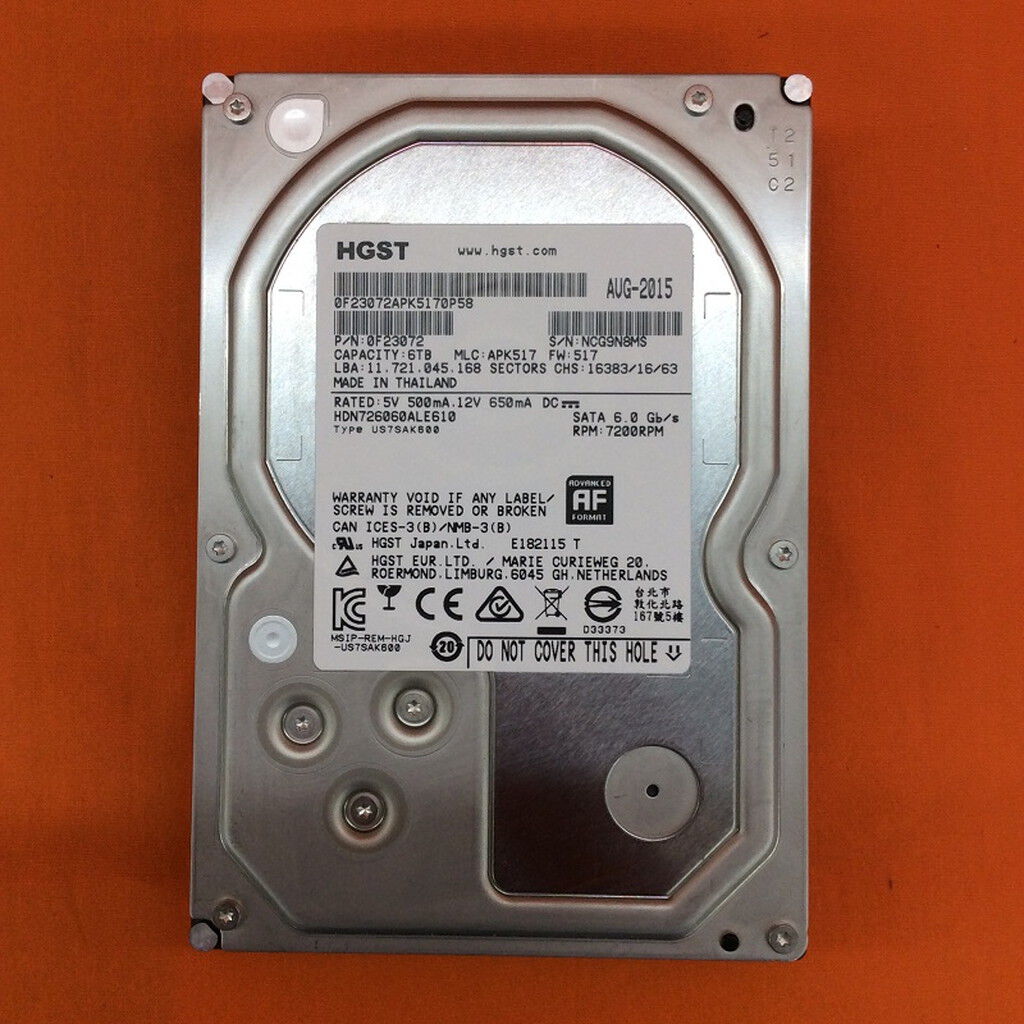 外付けハードディスク・ドライブ M8404 HGST HUS726060ALE610 SATA 6TB HDD HGST HUS726060ALE610 [6TB SATA600 7200] | パソコン工房【公式
