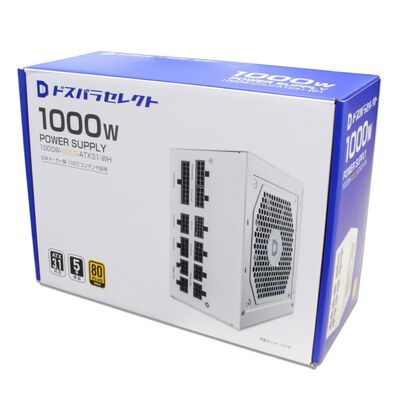 ドスパラセレクト  1000W-GOLD-ATX31-WH (1000W ホワイト) 